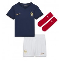 France Ousmane Dembele #11 Replica Home Minikit World Cup 2022 Short Sleeve (+ pants)